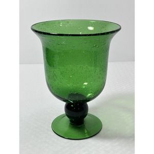 Green Bubble Glass Vase.